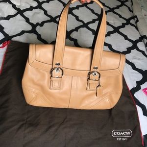 COACH - tan leather shoulder bag